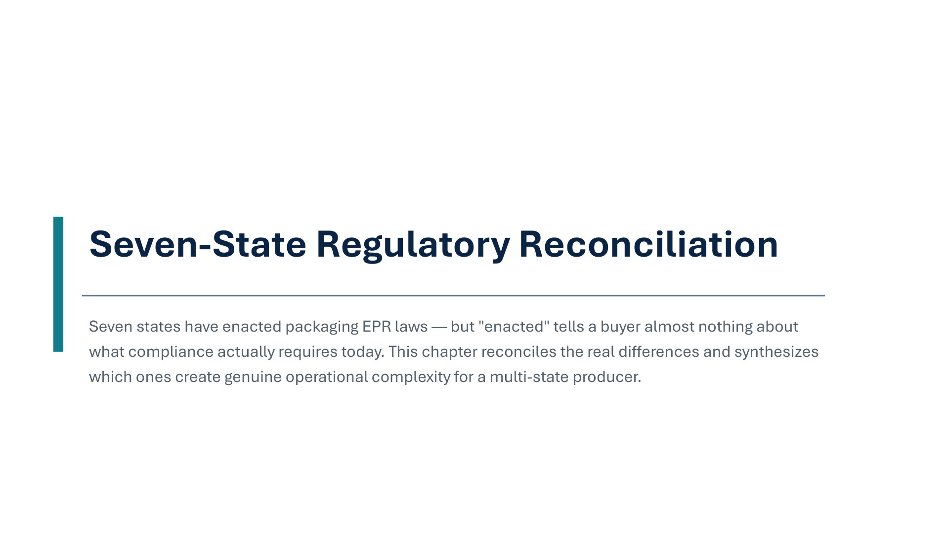 EPR Packaging Compliance: State-by-State Reconciliation & Vendor Landscape — report structure
